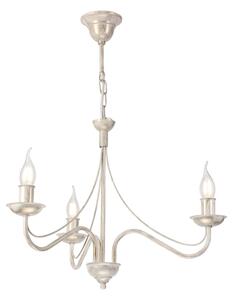 Luster na reťazi ANTON 3xE14/60W/230V biela patina