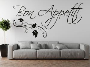 Nálepka na stenu Bon Appetit Farba: Biela, Rozmery: 100 x 50 cm