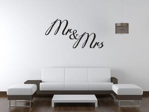 Nálepka na stenu Mr i Mrs Farba: Bordová, Rozmery: 100 x 50 cm