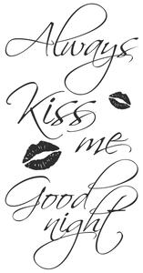 Gario Nálepka na stenu Always kiss me good night Farba: Levanduľová, Veľkosť: 50 x 100 cm
