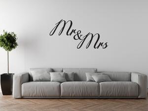 Nálepka na stenu Mr i Mrs Farba: Krémová, Rozmery: 100 x 50 cm
