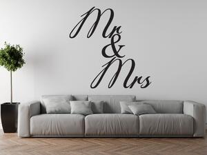 Nálepka na stenu Mr i Mrs Farba: Oranžová, Rozmery: 100 x 100 cm