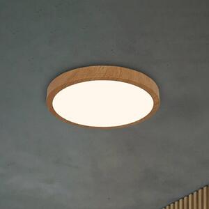 LED stropné svietidlo Runa Wood wood look 3 000 K Ø38cm, Tmavé drevo, Obývacia izba / jedáleň, kov, Závesné svietidlo