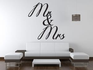 Nálepka na stenu Mr i Mrs Farba: Oranžová, Veľkosť: 50 x 50 cm