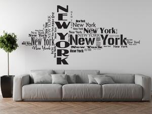 Nálepka na stenu New York Farba: Čierna-Matná, Rozmery: 100 x 50 cm