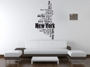 Nálepka na stenu New York Farba: Biela, Rozmery: 100 x 200 cm