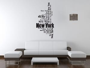 Nálepka na stenu New York Farba: Krémová, Rozmery: 50 x 100 cm