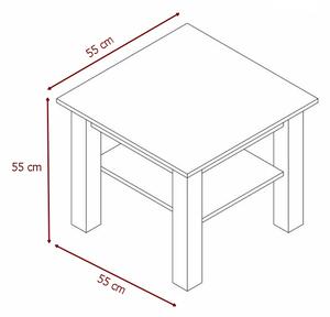 Konferenčný stolík VAYNE II, 55x55x55, sklo/chrom