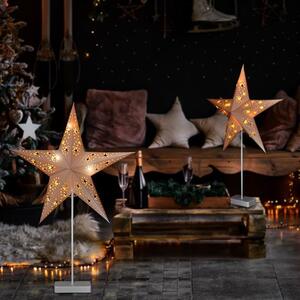 SOLIGHT LED vianočná hviezda stolná, 10x LED, 3x AA