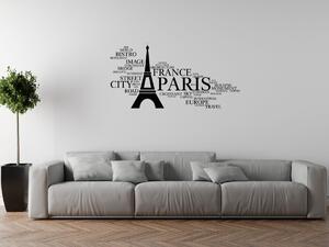 Nálepka na stenu Paris Farba: Tyrkysová, Rozmery: 100 x 50 cm
