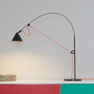 Stolová LED lampa midgard AYNO S, čierna/oranžová, 2 700 K 76 cm