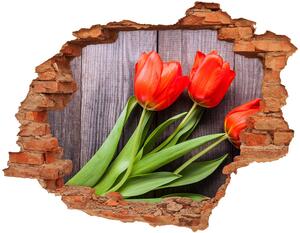 Samolepiaca diera nálepka Červené tulipány
