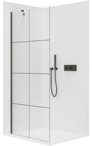 CERANO - Sprchová zástena Walk-in Onyx YL/P - 8 mm - čierna matná, industriálne sklo - 90x200 cm