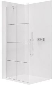 CERANO - Sprchová zástena Walk-in Onyx YL/P - 8 mm - chróm, industriálne sklo - 90x200 cm
