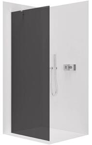 CERANO - Sprchová zástena Walk-in Onyx YL/P - 8 mm - chróm, grafitové sklo - 80x200 cm