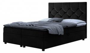 Kontinentálna posteľ 180x200 ROSANA - čierna