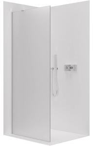 CERANO - Sprchová zástena Walk-in Onyx YL/P - 8 mm - guľatá vzpera - chróm, mliečne sklo - 40x200 cm
