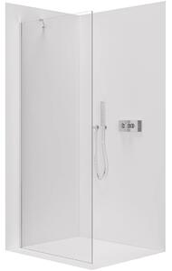 CERANO - Sprchová zástena Walk-in Onyx YL/P - 8 mm - guľatá vzpera - chróm, transparentné sklo - 40x200 cm
