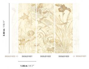 Vliesová fototapeta na stenu, Kvety, listy, DG3LEI1021, Wall Designs III, Khroma by Masureel