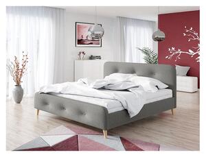 Čalúnená manželská posteľ bez matraca 160x200 CANDY - šedá