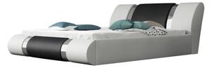 Manželská posteľ s úložným priestorom 180x200 CATALINA - čierna / biela