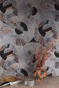 Strieborná geometrická vliesová tapeta, SPI601, Spirit of Nature, Khroma by Masureel