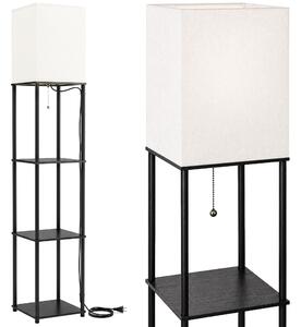 Toolight Toolight, stojacia podlahová lampa s policami 1xE27, JNH050-1F, biela, 26x26x157 cm, OSW-56242