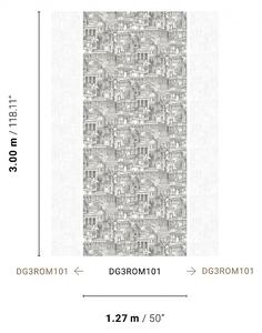 Sivá vliesová fototapeta, Historické domy, DG3ROM101, Wall Designs III, Khroma by Masureel