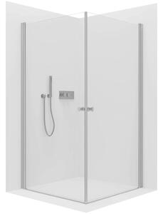 CERANO - Sprchovací kút Antelo Duo Ľ/P - 6 mm - chróm, transparentné sklo - 100x75x190 cm - otočný