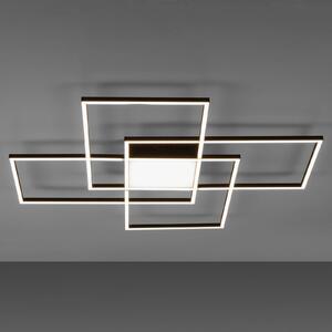 Paul Neuhaus Q-ASMIN stropné LED svetlo 80 x 80 cm, Čierna, Obývacia izba / jedáleň, Plast, Moderný, Stropné svetlo