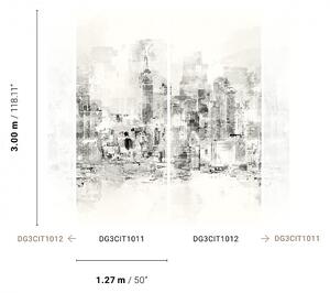 Sivá vliesová fototapeta, Mesto, DG3CIT1012, Wall Designs III, Khroma by Masureel
