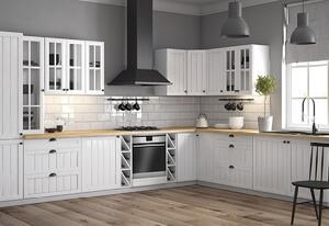 Kuchynská skrinka horná dvojdverová presklená LORIENT G60S, 60x72x32, biela/sosna Andersen