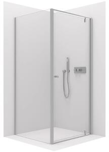 CERANO - Sprchovací kút Ferri Ľ/P - 6 mm - chróm, transparentné sklo - 80x80x195 cm - pivotový