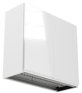 Kuchynská skrinka horná s odkapávačom YARD G80C, 80x72x32, biela/sivá lesk
