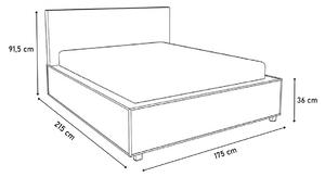 Čalúnená posteľ CALABRINI, 160x200, soft 11