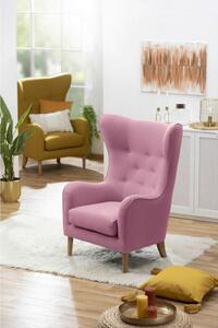 KRESLO UŠIAK, textil, ružová Max Winzer - Online Only obývacie izby, Online Only