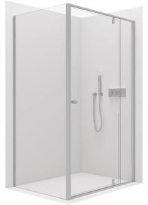 CERANO - Sprchovací kút Santini Ľ/P - 6 mm - chróm, transparentné sklo - 100x80x195 cm - pivotový
