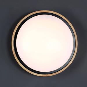 Stropné svietidlo Solstar LED s dekorom dreva Ø 30,7 cm