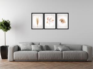 Gario Sada plagátov Dry nature - 3 dielna Farba rámu: Čierna, Veľkosť: 135 x 63 cm
