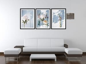 Gario Sada plagátov Jesenné kvety Farba rámu: Biela, Veľkosť: 99 x 45 cm