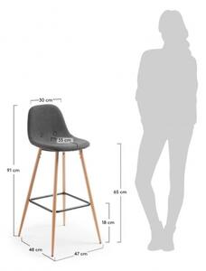 NOLITE BAR 65 cm pultová stolička Sivá - tmavá
