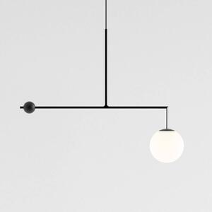Závesná lampa Luceplan Malamata čierna matná, 106 cm