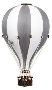 Dekoračný teplovzdušný balón - sivá - S-28cm x 16cm