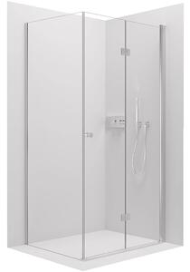 CERANO - Sprchovací kút Volpe L/P - 6 mm - chróm, transparentné sklo - 60x70x190 cm - zalamovacia