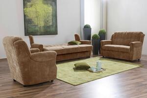 TROJMIESTNA POHOVKA, textil, hnedá Max Winzer - Online Only obývacie izby, Online Only
