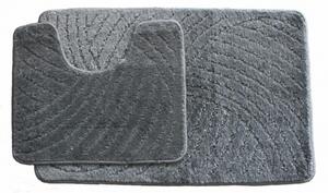 Protišmyková kúpeľňová predložka Classic set šedá - 50x80 cm