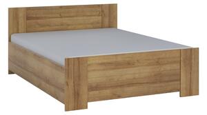 Manželská posteľ BONY + rošt, 160x200, dub zlatý