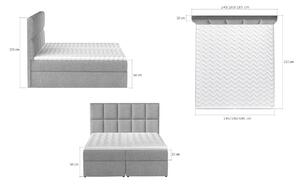 Čalúnená posteľ boxspring BRILLANTE, 140x200, soft 17