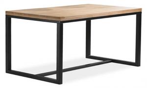 LORENZO DUB masívny stôl Čierna 120 x 80 cm