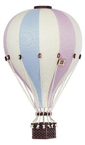 Dekoračný teplovzdušný balón - ružová/modrá - S-28cm x 16cm